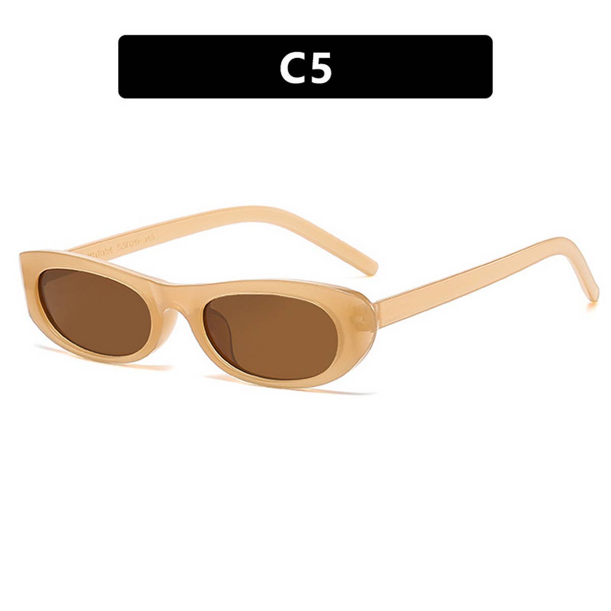 ACCITY - Wholesale Sunglasses - Women's - WOMEN NARROW FRAME RETRO OVAL SUNGLASSES_CWASG03314
