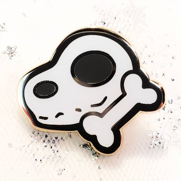 Dinosaur Bones Enamel Pin for wholesale by Bonnies Lab