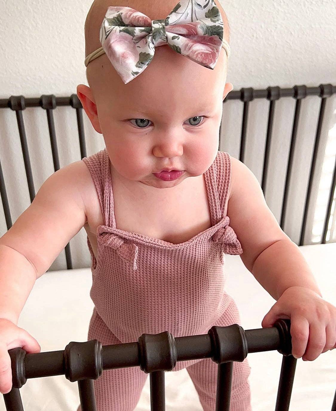 Celebrate Your Tribe - Wholesale Overalls - Baby - Blush Knotted Pant Overalls5