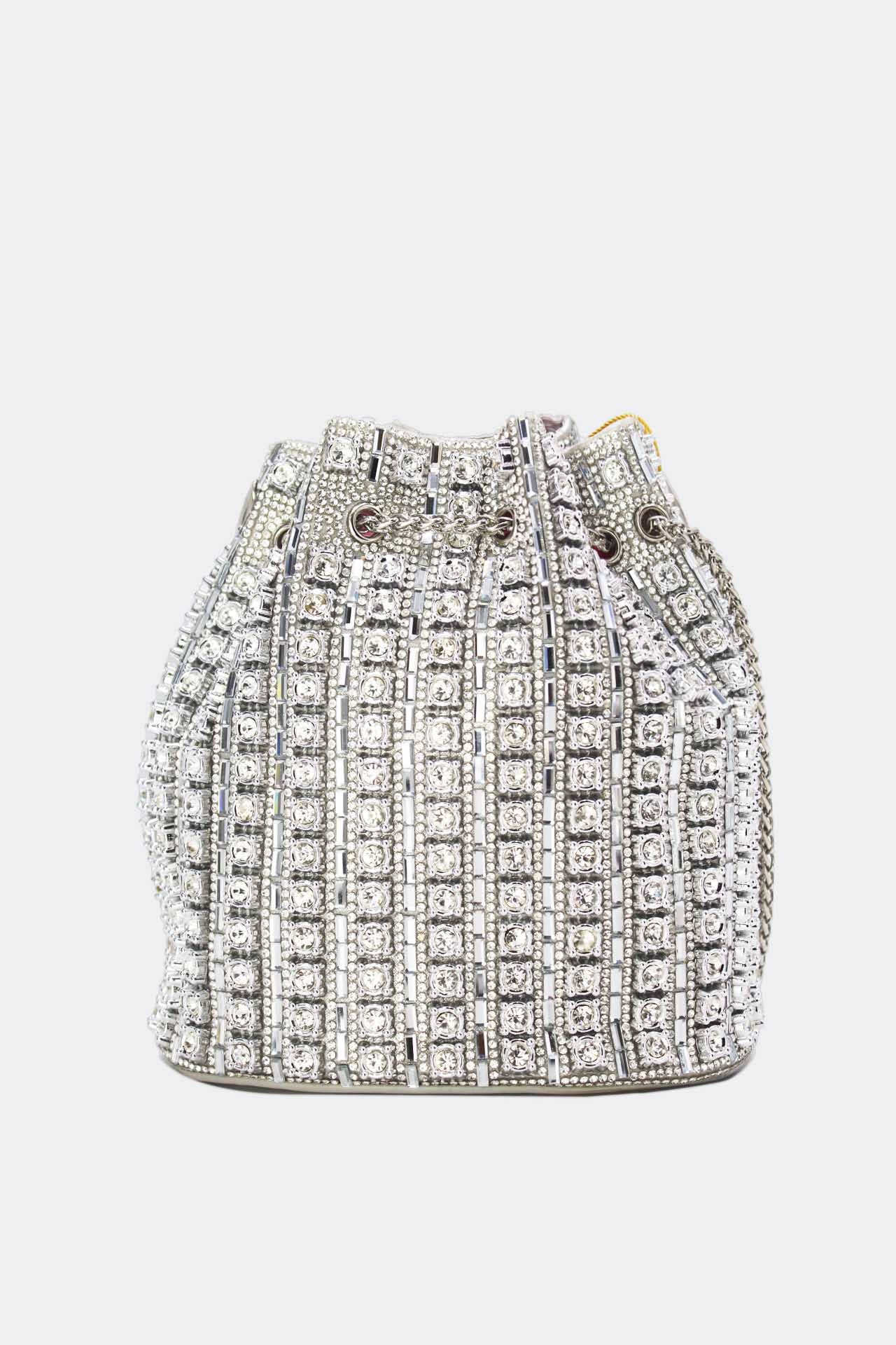 Tom&Eva (F.D.M diffusion) - Wholesale Clutch Bag - Women's - Evening Bucket Bag With Rhinestones 24P-59542