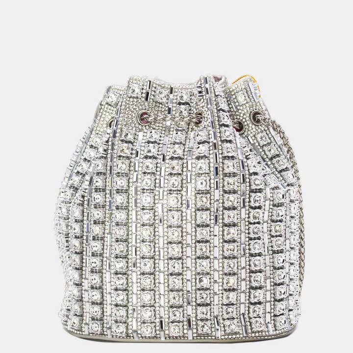 Tom&Eva (F.D.M diffusion) - Wholesale Clutch Bag - Women's - Evening Bucket Bag With Rhinestones 24P-59542