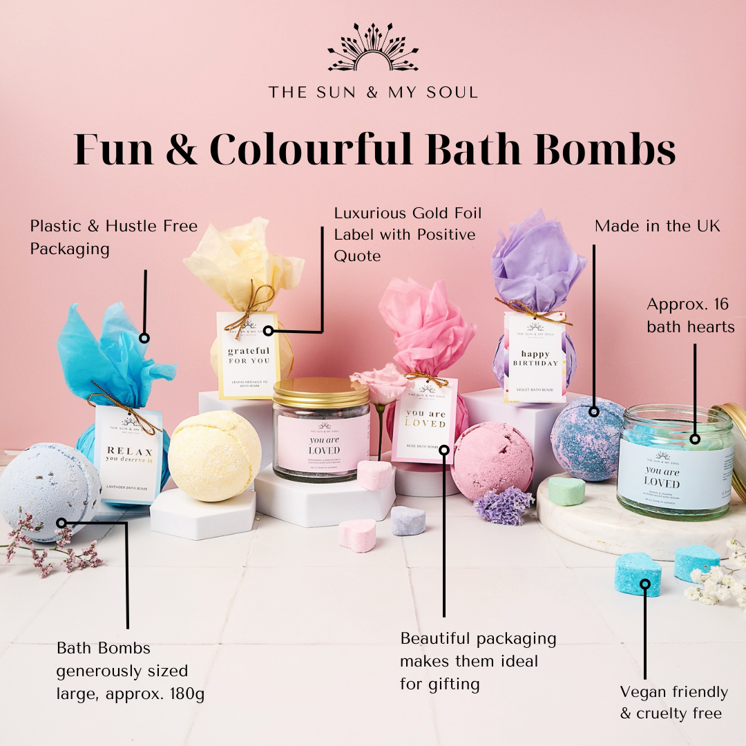 The Sun & My Soul Bath Bomb Soak Wellness Gifts - Wholesale Bath Bomb/Fizz - Happy Birthday Bath Bomb Gift⎜Floral Luxury Bath Bomb Fizzer5