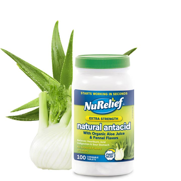 NuRelief™ Natural Antacid (100 ct) for wholesale by Honeyworks