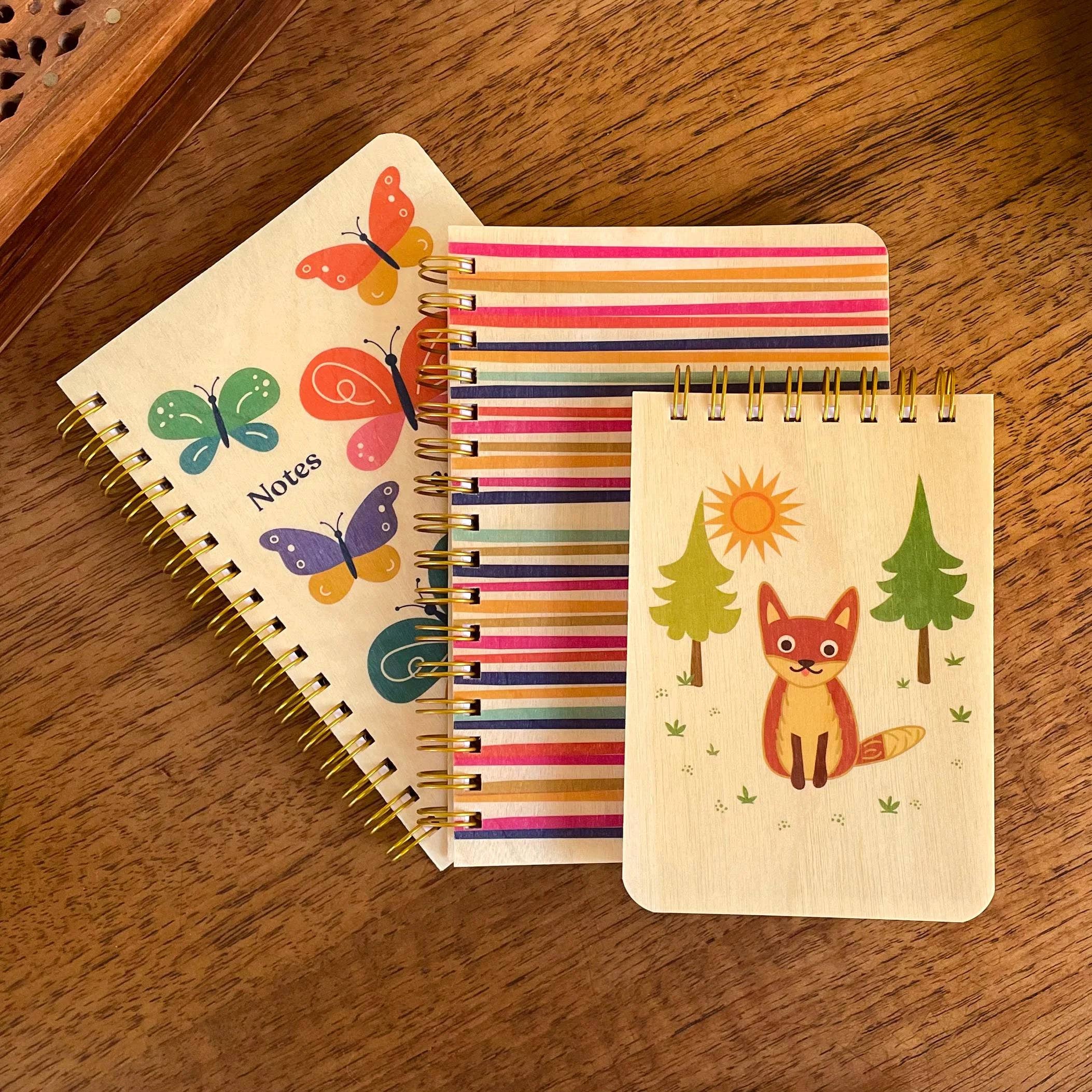 Night Owl Paper Goods - Wholesale Notepad - Fox Wood Mini Notepad2