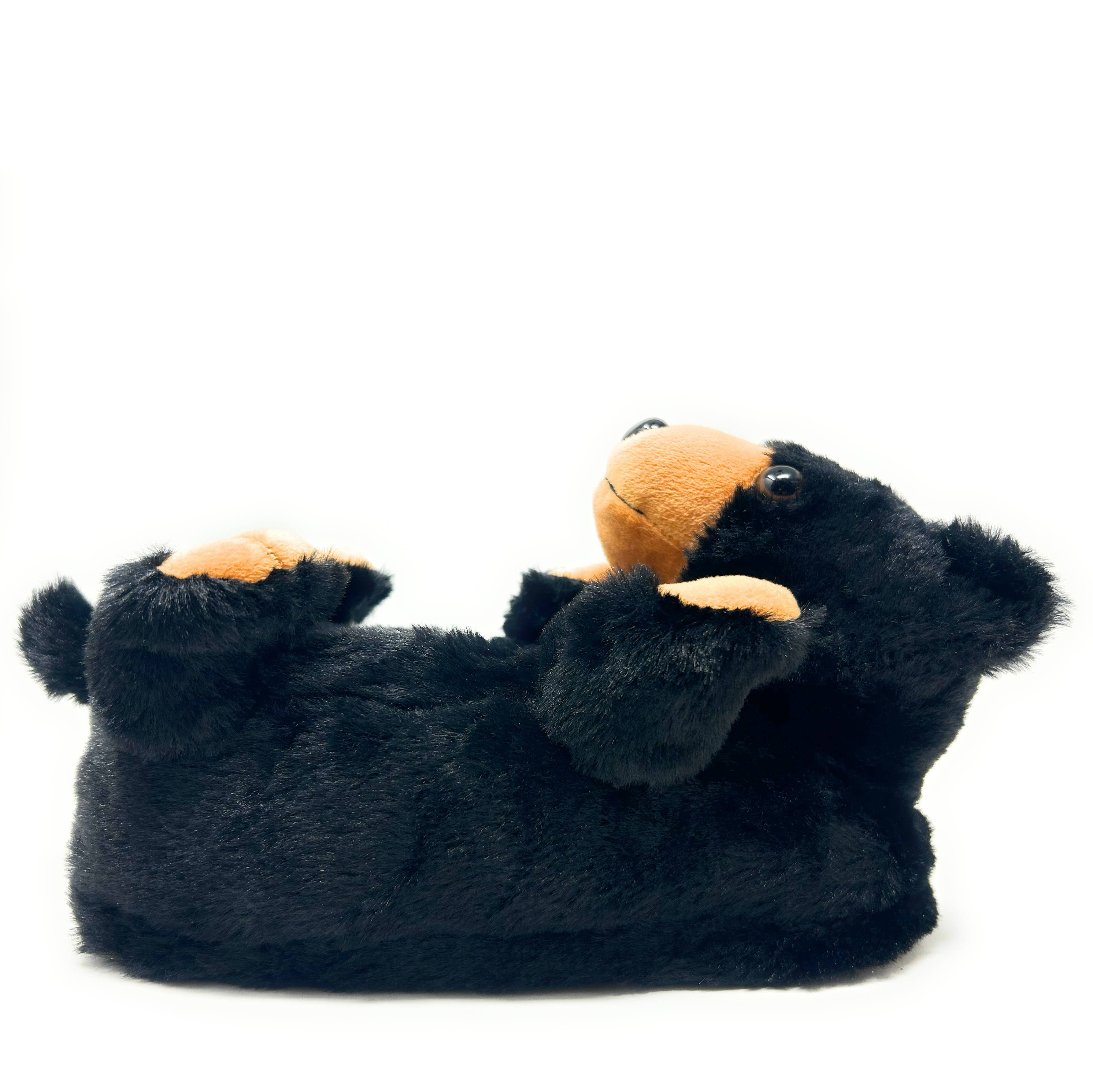 Oooh Yeah/Sock It Up/Oooh Geez Slippers - Venta al por mayor Zapatillas para casa - Mujer - Homer the Black Bear | Zapatillas novedosas con forma de animal de peluche para mujer6