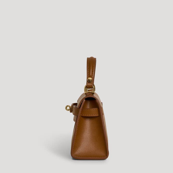 Voemièn - Wholesale Top Handle Bag - Women's - Victoria Bag in Tan Epson Leather2