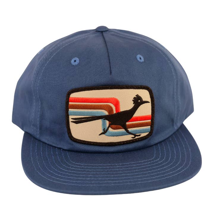 Iconic Arizona - Wholesale Flat Brim Cap - Unisex - 70s Roadrunner Unstructured Roam Strapback