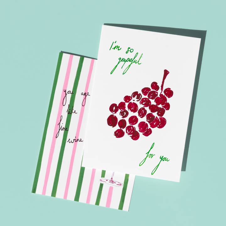 Tecari Designs – wholesale Thank you card – I'm so grapeful for you - Thank you card | Appreciation card1