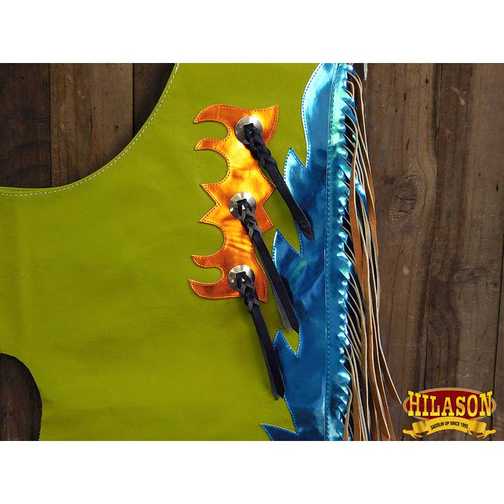 HILASON - Wholesale Horseback Riding Gear - HILASON Western Horse Bull Riding Genuine Leather Rodeo Chaps | for Men and Women Unisex4