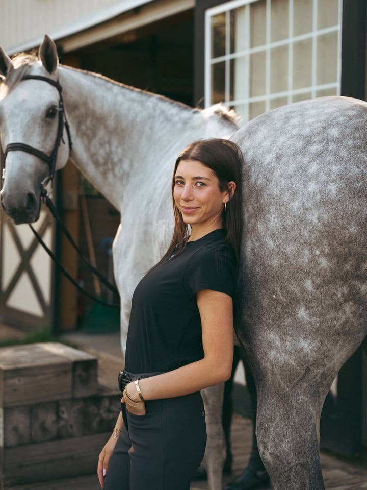 Chloe Lightweight Breeches | Graphite Gray for wholesale by Criniere Life