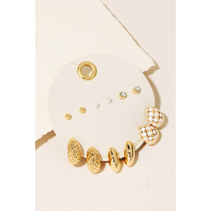 Anarchy Street - Wholesale Dangle Earrings - Mixed Huggie And Stud Earrings Set