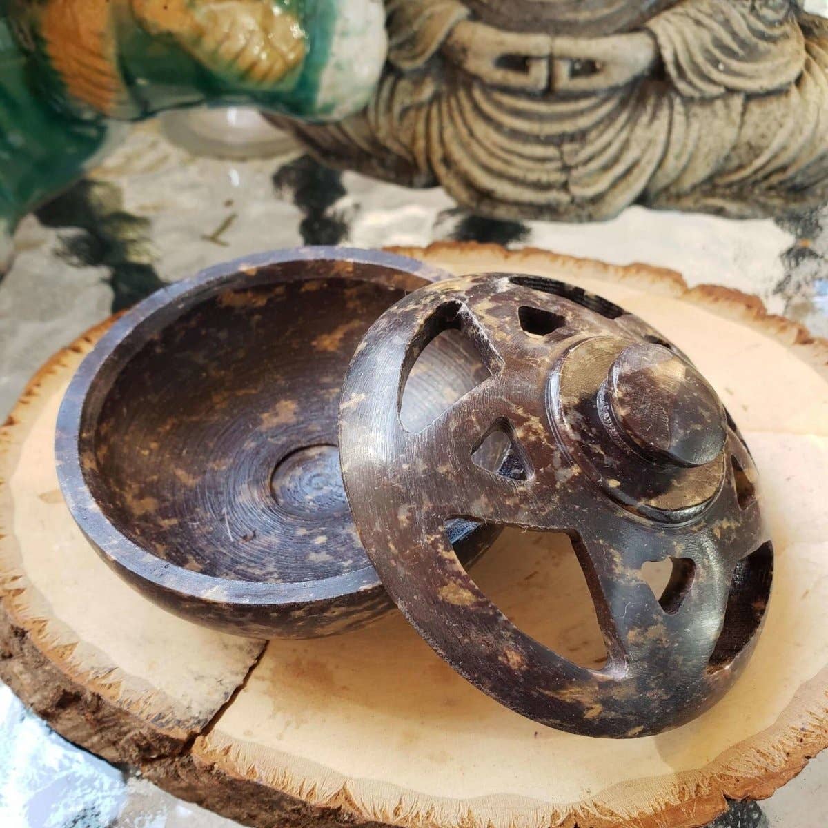 My Magic Place Shop - Wholesale Incense Holder - Soapstone Multi Burner, Charcoal Burner, Incense holder6