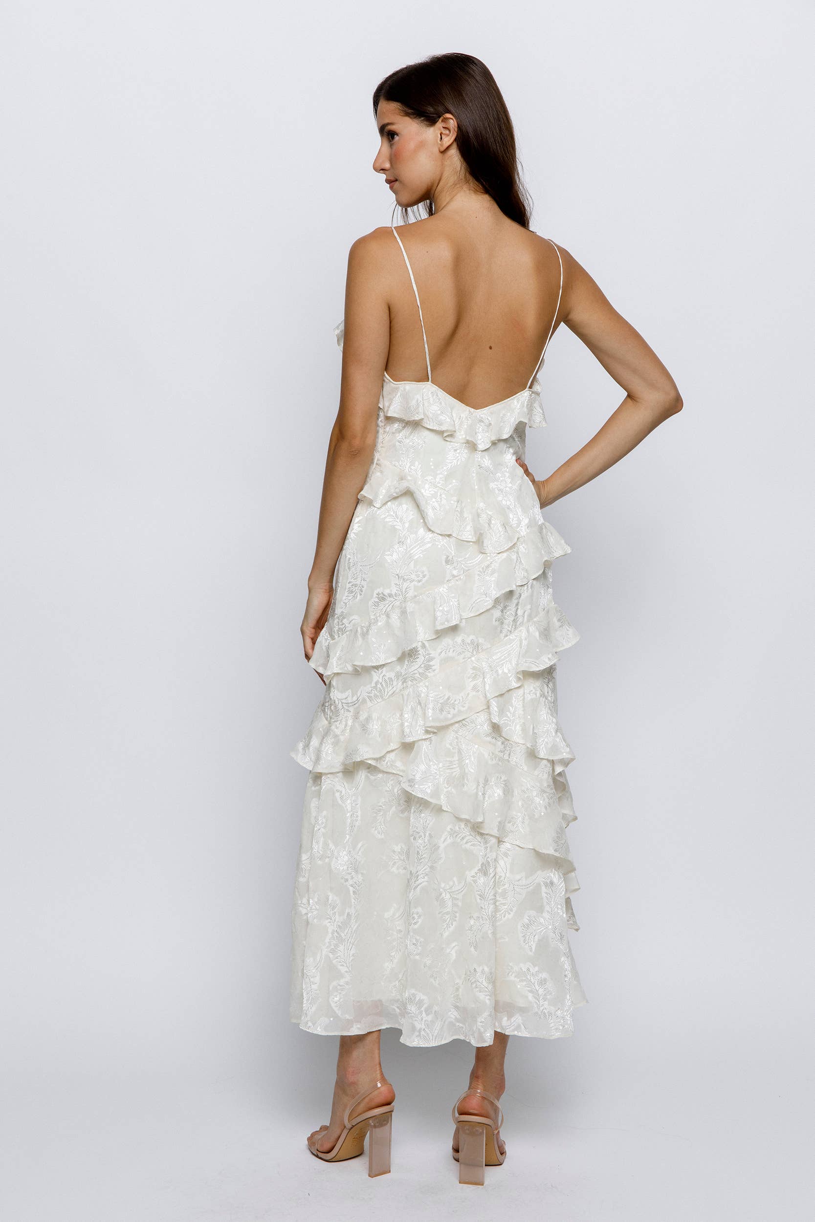 STORIA - Vente Robe – femme - JD5740-3- ROBE NUISETTE À VOLANTS À IMPRIMÉ GAUFRÉ9