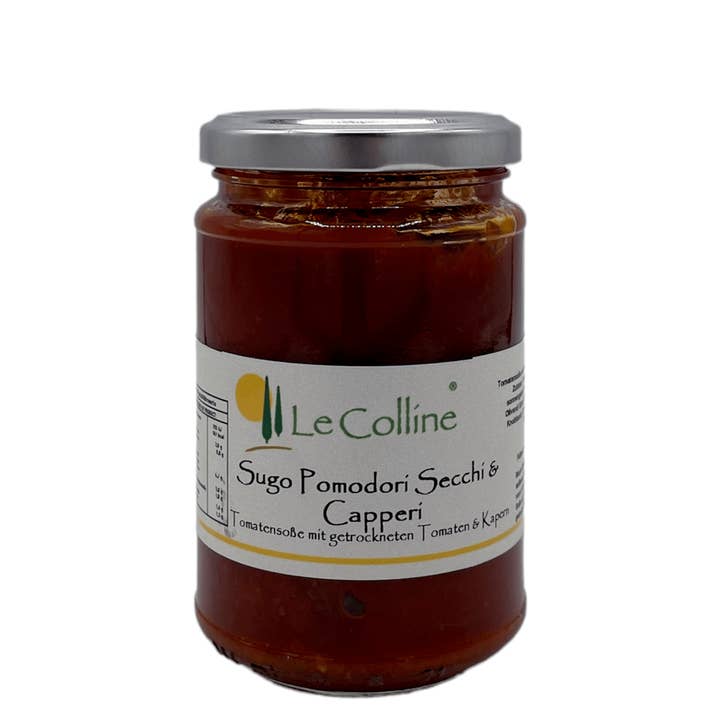 Sauce tomate avec tomates séchées au soleil et câpres | 280g pour la vente par Le Colline UG