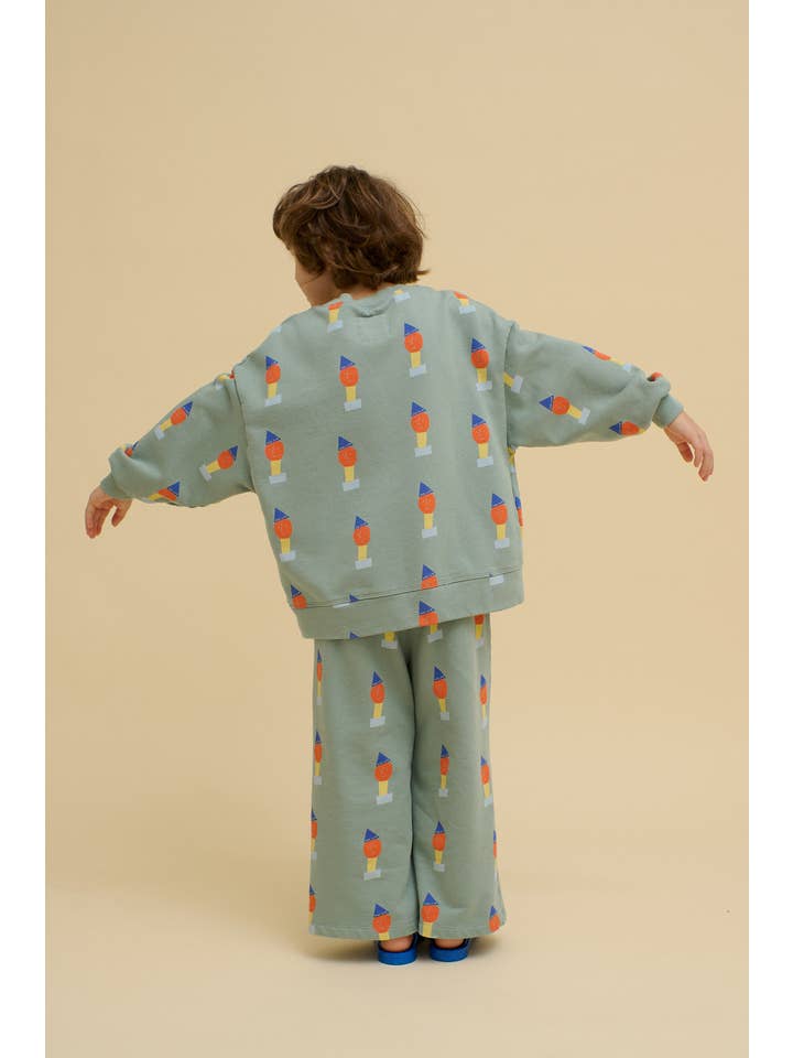 Green PLAYFUL WIDE PANTS for wholesale on Faire2