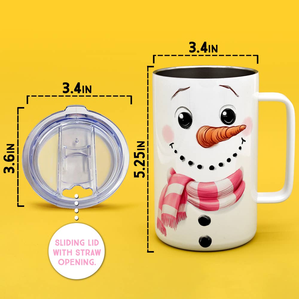 Loftipop - Wholesale Insulated Mug/Tumbler - Cute Snowman Insulated Mug, Winter Holiday Christmas Gifts5