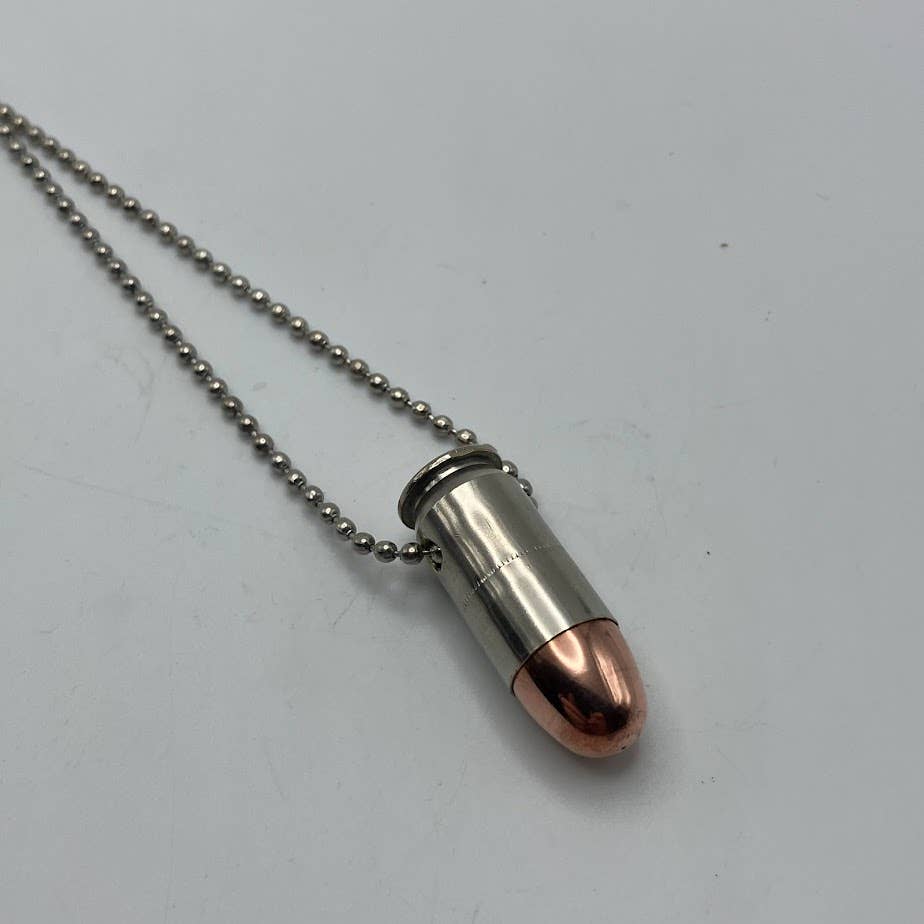 Vermont Cut Coins & 2nd Shot Round - Wholesale Pendant/Charm Necklace - Bullet Necklace - Many Calibers - .223 .45 9mm .40 10mm8