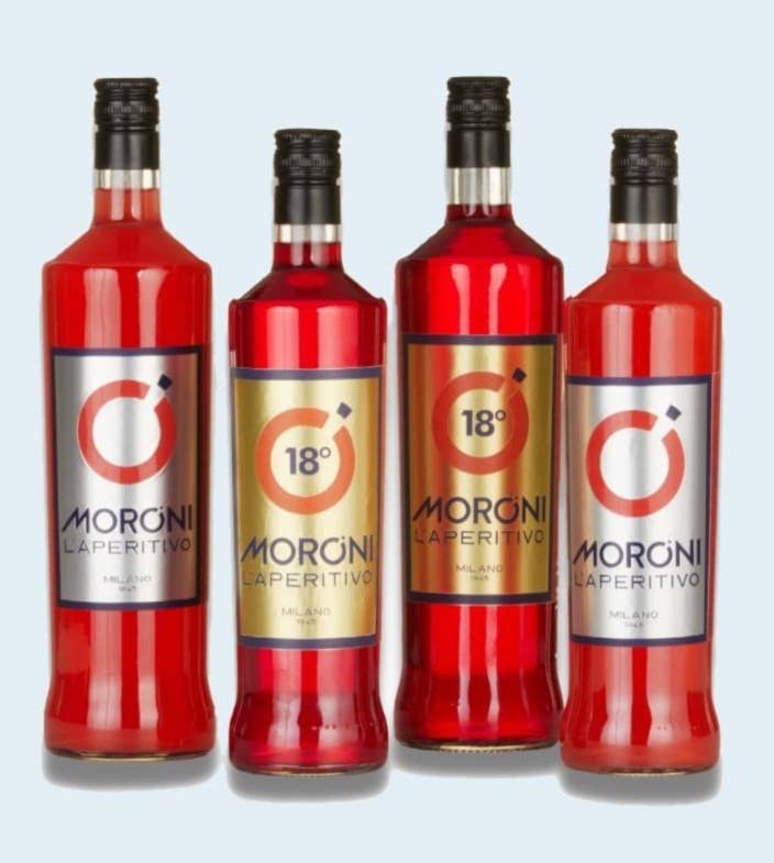 MORONI - Wholesale Non-Alcoholic Aperitif/Mocktail - MORONI BITTER FRIZZANTE 8° in a 20 cl bottle8