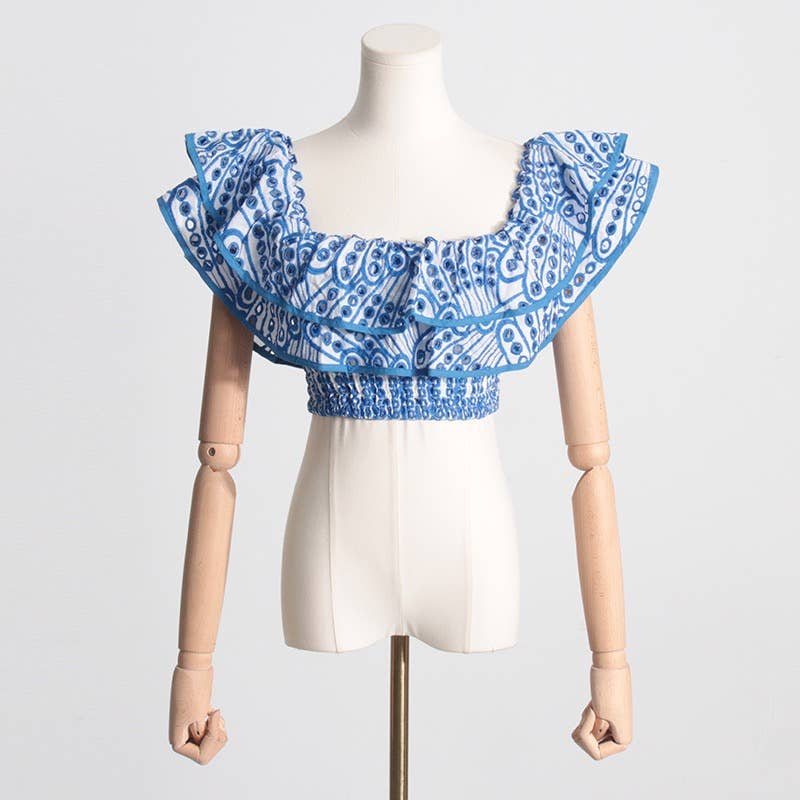 Productseeker - Wholesale Top & Skirt Set - Women's - SET044 Women Ruffle Skirt Set Mini Skirt23