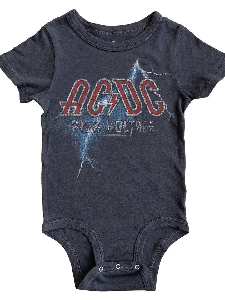 Rowdy Sprout - Wholesale Bodysuit (Non-Footed) - Baby - ACDC High Voltage Onesie