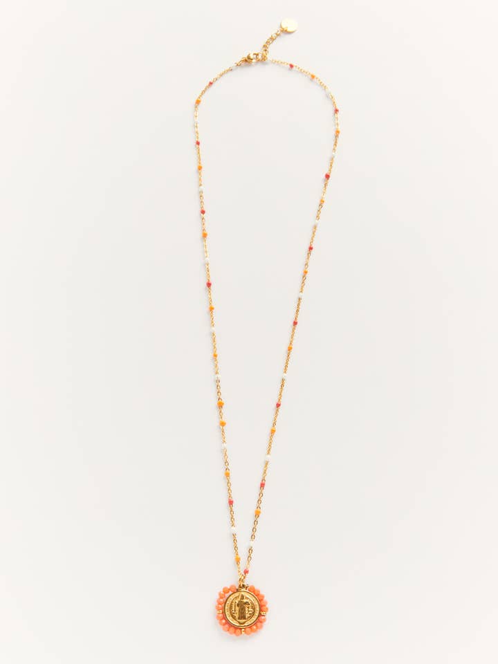 Vanille Fraise - guldperlet kædemedalje halskæde for engroshandel hos Palas