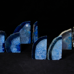 Cold River Mining - Wholesale Bookend - BOOKENDS BLUE AGATE- Sold by the Set1