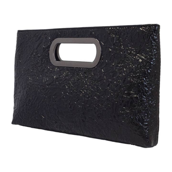 JNBFASHION.COM - Wholesale Clutch Bag - Women's - Crushed Metallic Top Handle Clutch