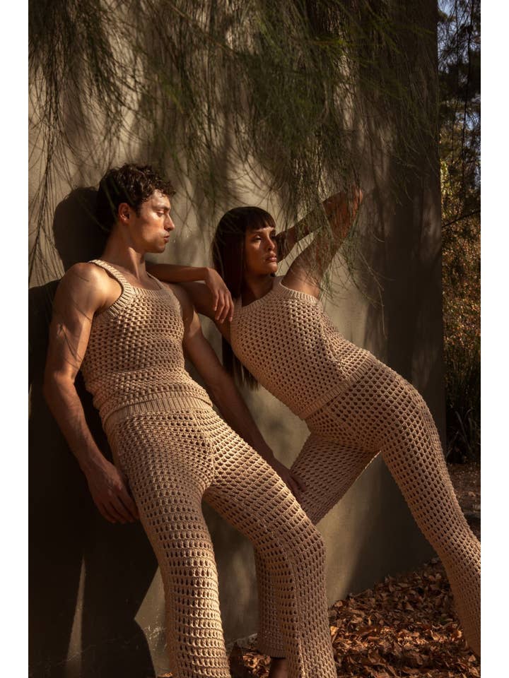 Beige Pointelle Loop Top for wholesale on Faire5