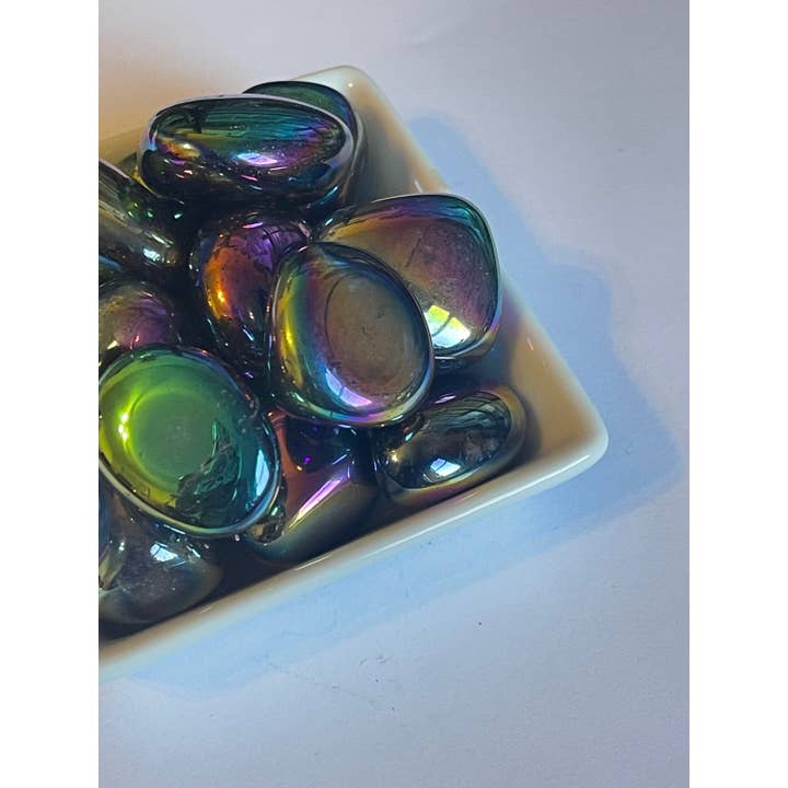 Tumbledshop - Wholesale Spiritual Stone/Crystal - Rainbow Aura Quartz Stone, Titanium Tumbled Stone, Crystal5