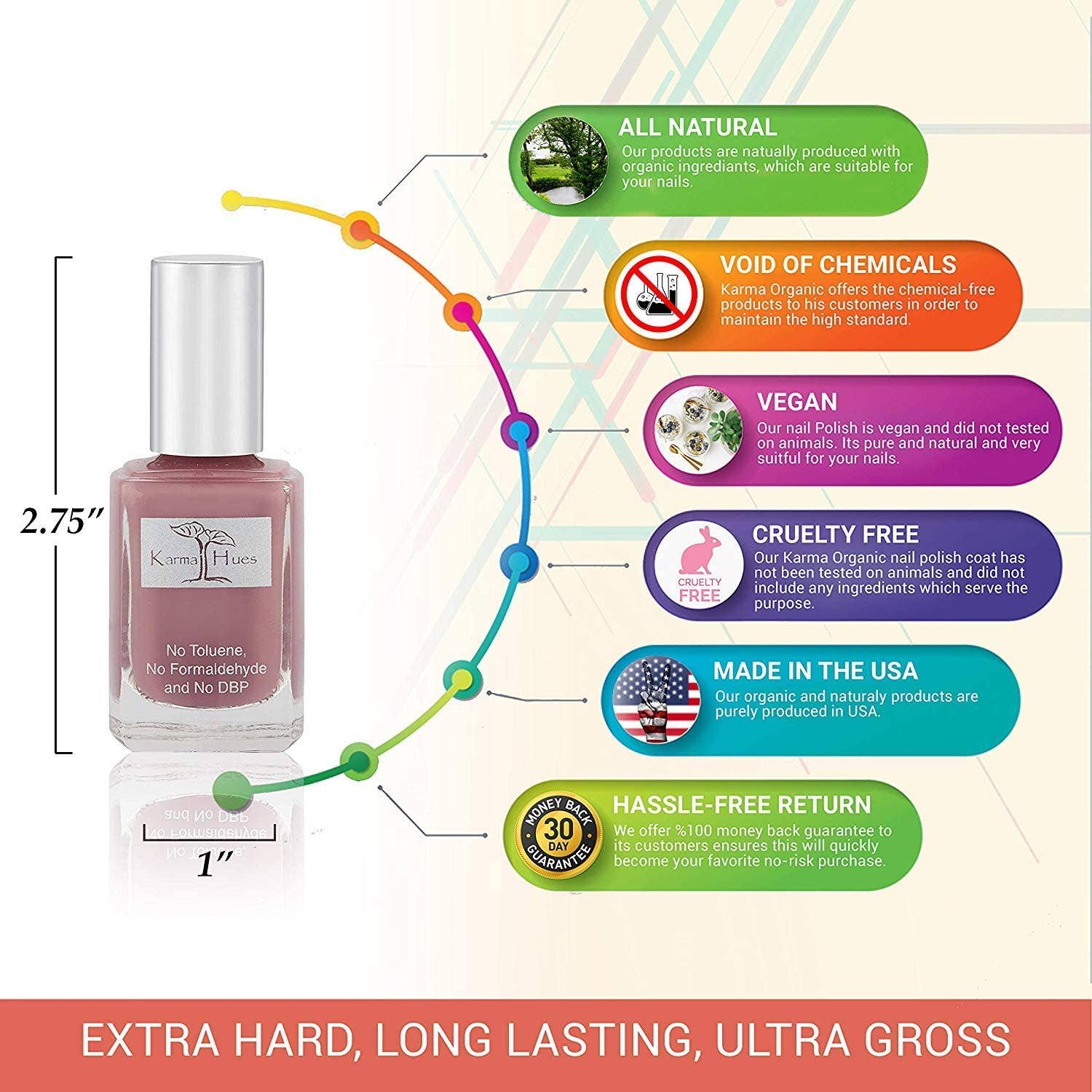 Karma Organic spa - Vente Vernis à ongles - Karma Bio Natural Non-toxique Wine O'Clock Vernis à Ongles4