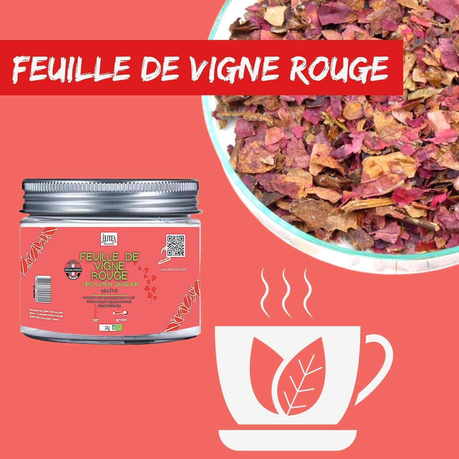 ELITEA - Wholesale Health/Detox Tea - Elitea - Organic Red Vine Leaf Premium Blood Circulation2