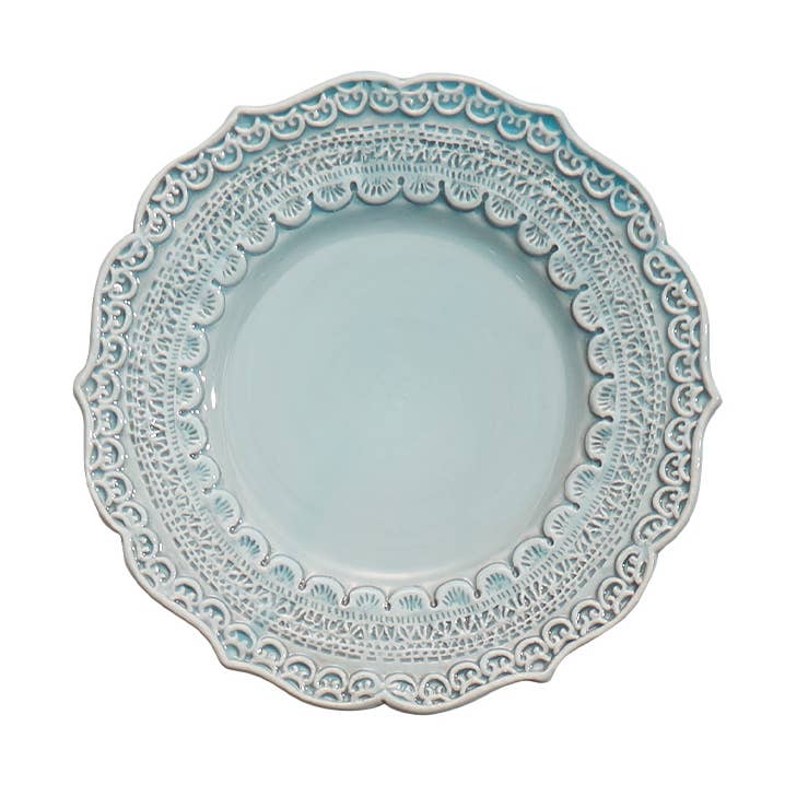 Finezza Blue Bread / Canapé Plate for wholesale by Arte Italica & Crown Linen Designs