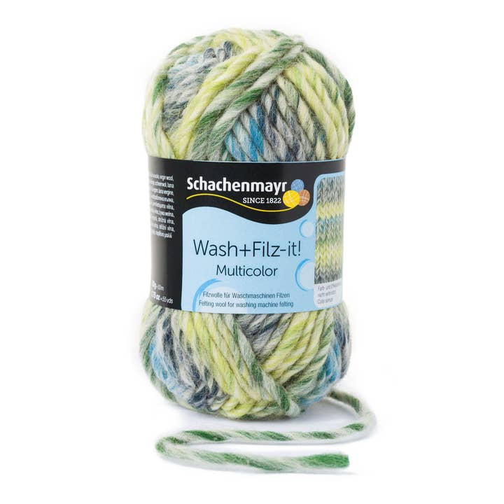 MEZ Crafts Germany - Vente Fils à tricoter - Laine feutrée Schachenmayr Wash+Filz-It ! Multicolore 10X50G2