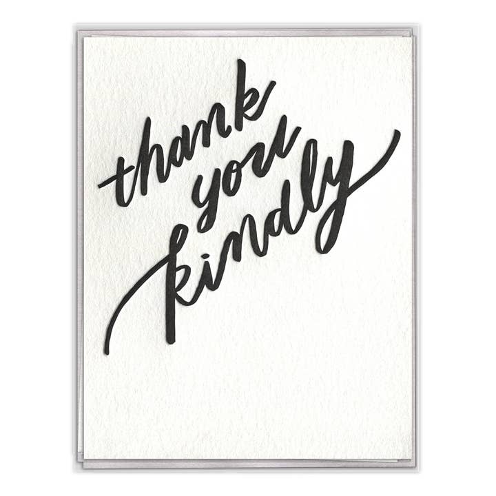 Thank You Kindly - Thank You boxed set of folded cards for wholesale by INK MEETS PAPER