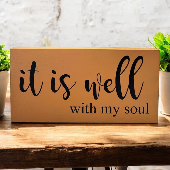 Inkwood Crafters - Wholesale Sign - It is Well With My Soul - Rustic Wood Sign Faith Decor9