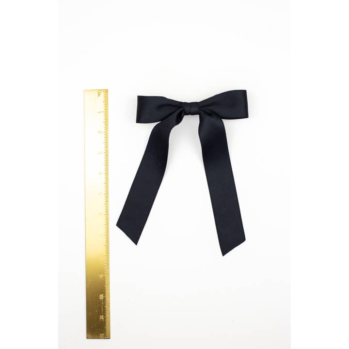 Grace & Grandeur - Wholesale Hair Bow - Women's - Medium Matte Satin Hair Bow Barrette | Florence Bow20