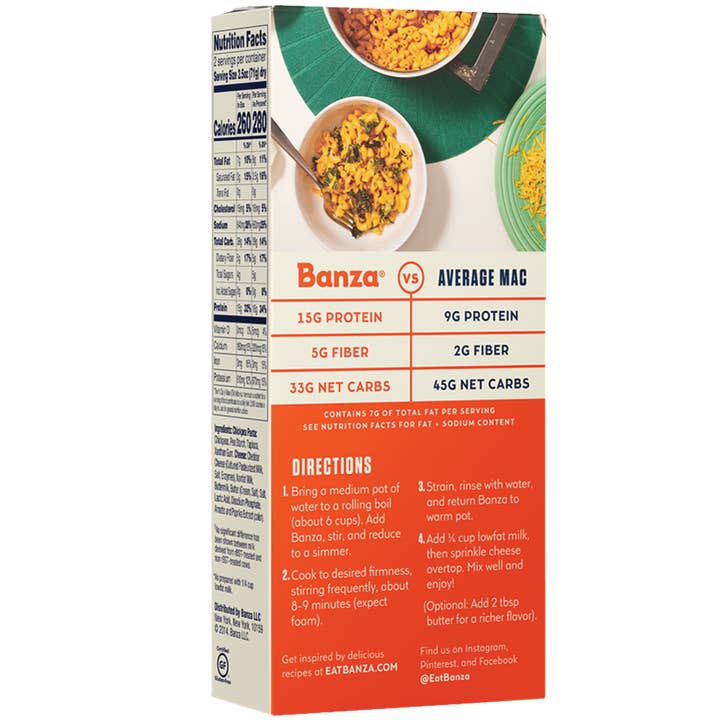Banza - Wholesale Pasta - Banza Elbows & Classic Cheddar 6-PK| Chickpea Mac and Cheese