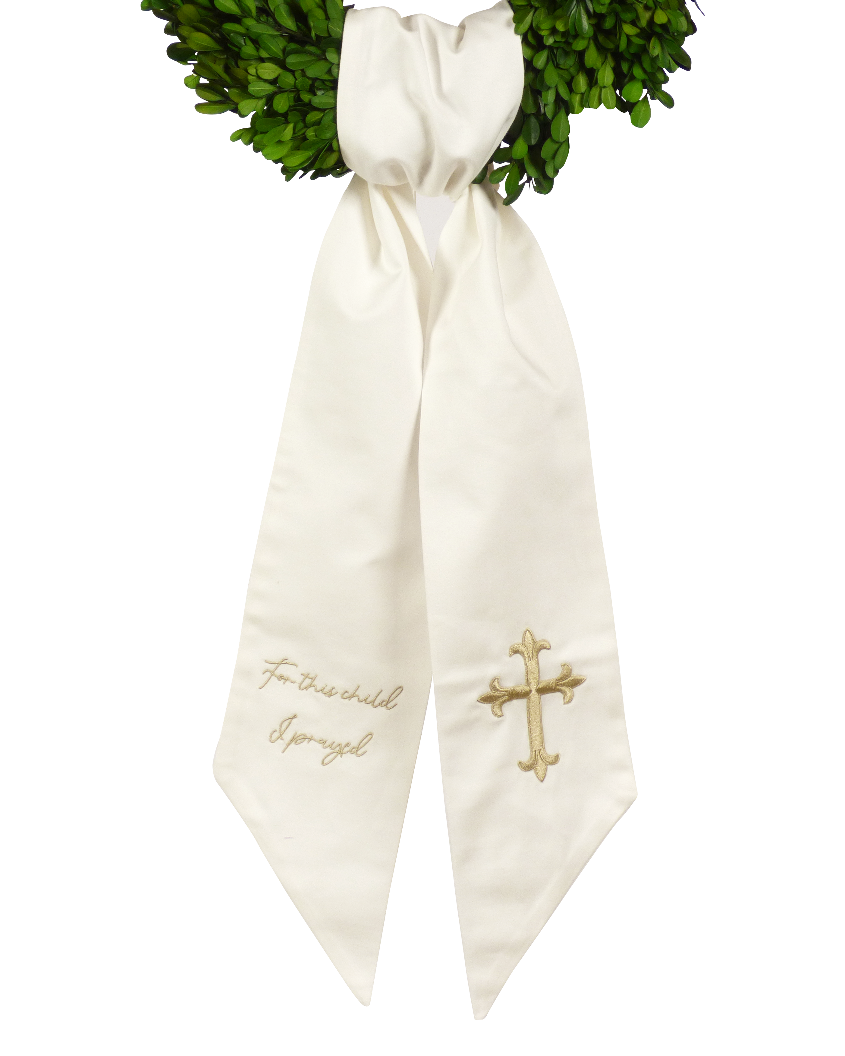 The Yellow Lamb – wholesale Wreath – Wreath Sash: For This Child I Prayed1