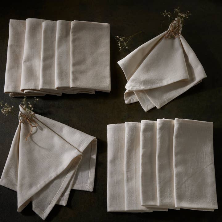 Slub - Cotton 18" X 18" - Set Of 12 Napkins and other Purchase Wholesale napkin linens. Free Returns & Net 60 Terms on Faire trending on Faire.