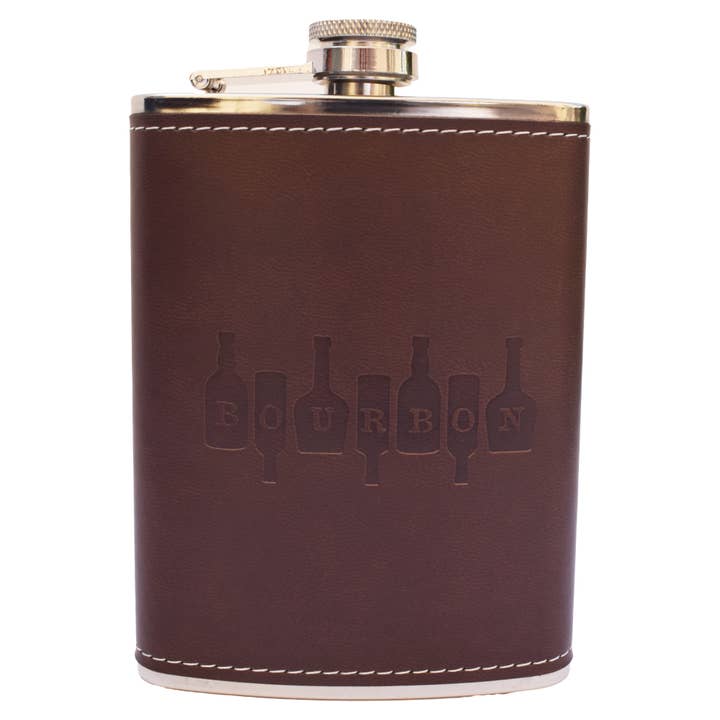 Layne Wilson – Großhandel Taschenflasche – Bourbon on Bottles Lederflasche