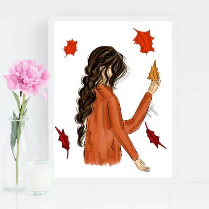 Automne-y, Illustration de mode d'automne, Art mural d'automne, Art d'automne pour la vente par PLTStudio