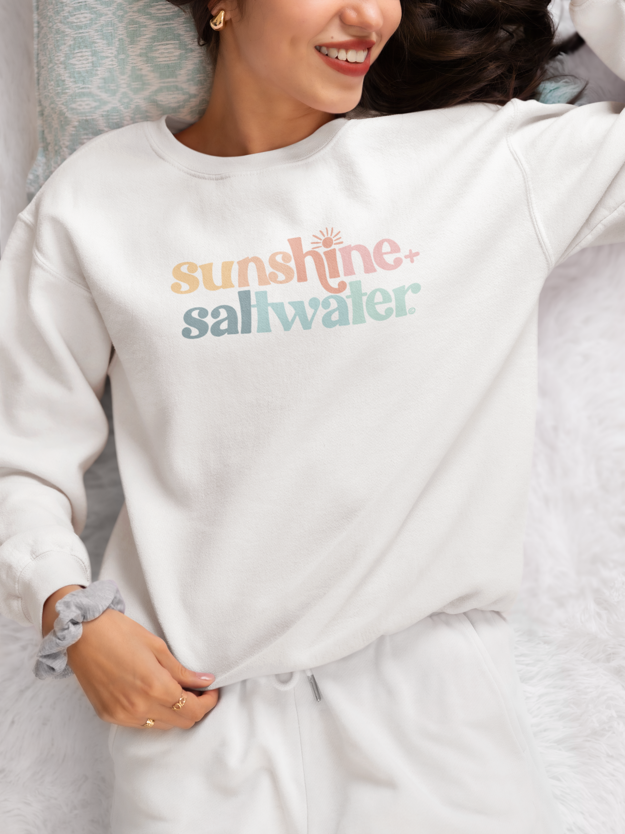 Sunshine + Saltwater - Wholesale Graphic Sweatshirt - Women's - Sunshine + Saltwater Beach Sweatshirt1