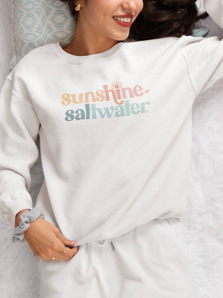 Sunshine + Saltwater - Wholesale Graphic Sweatshirt - Women's - Sunshine + Saltwater Beach Sweatshirt1