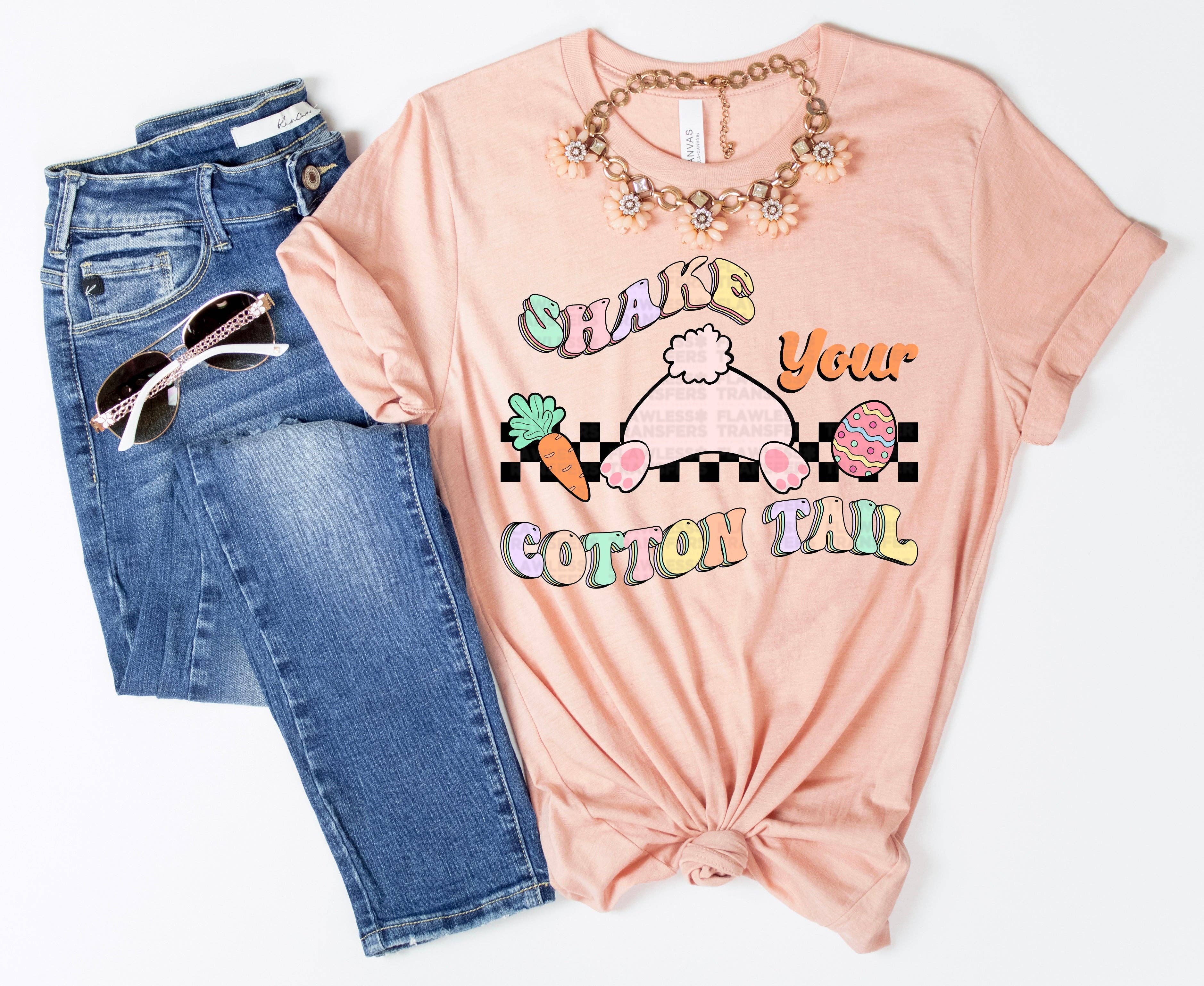 Flawless Transfers - Wholesale Sublimation Transfer - Shake Your Cottontail #1120 -DTF Transfers0