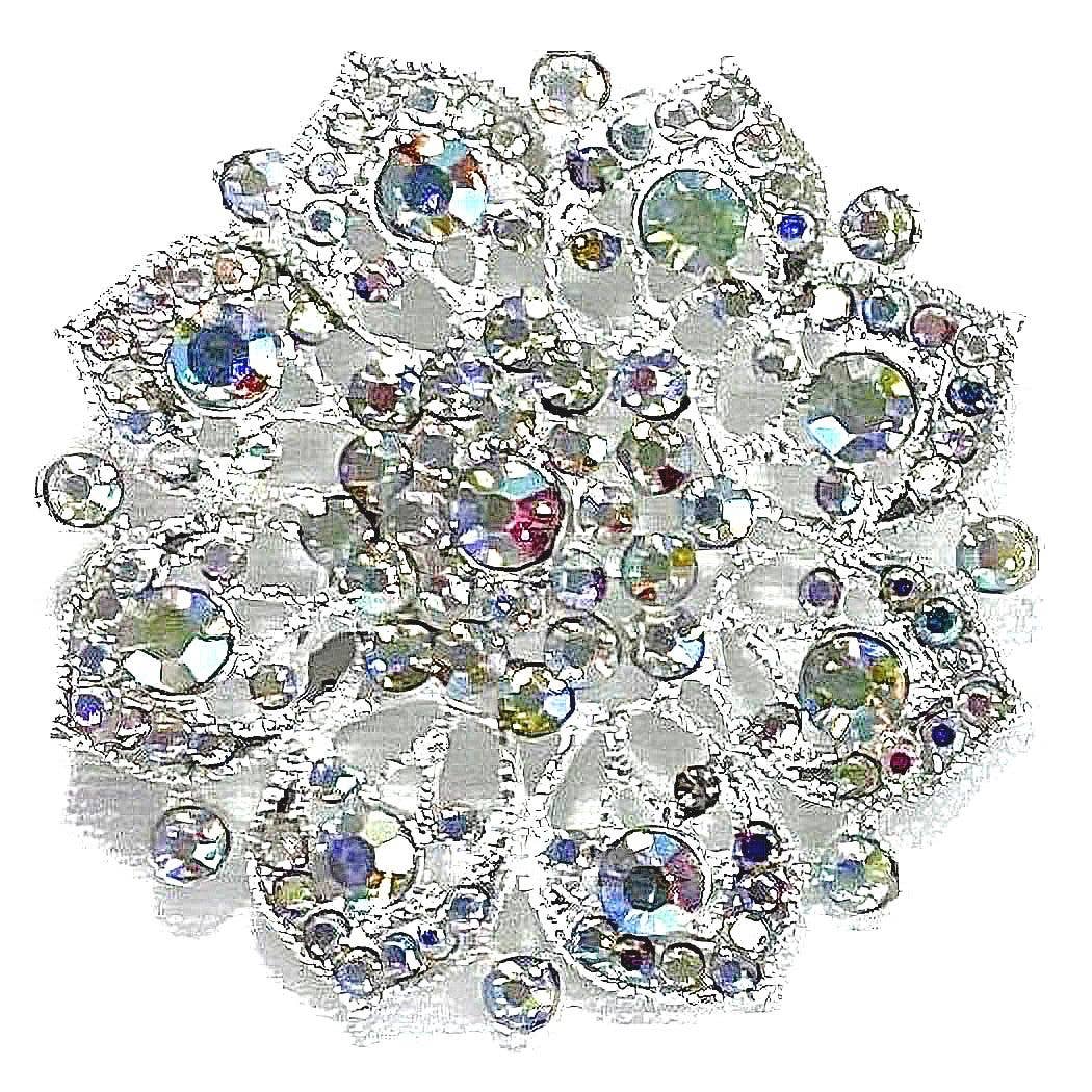 Diacly - Wholesale Brooch - 63mm Elegant Chic Flower Rhinestone Brooch Pin2