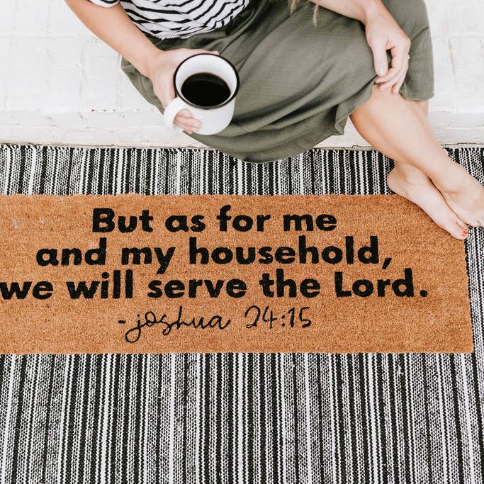 Modern Burlap - Vendita all'ingrosso Zerbino - Zerbino XL — Joshua 24:15 (nuova lunghezza)6