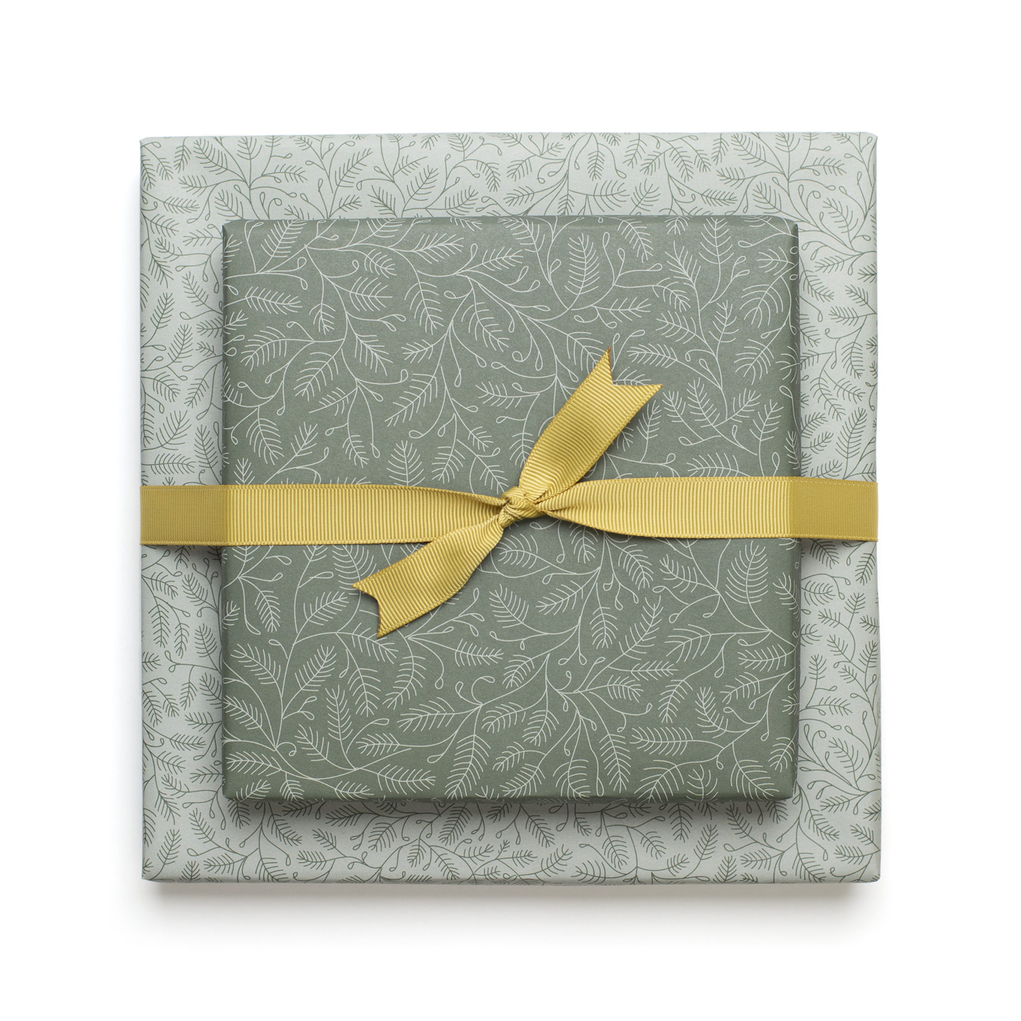 My Pretty Circus - Wholesale Flat Wrap - Christmas wrapping paper green pine branches - double sided7