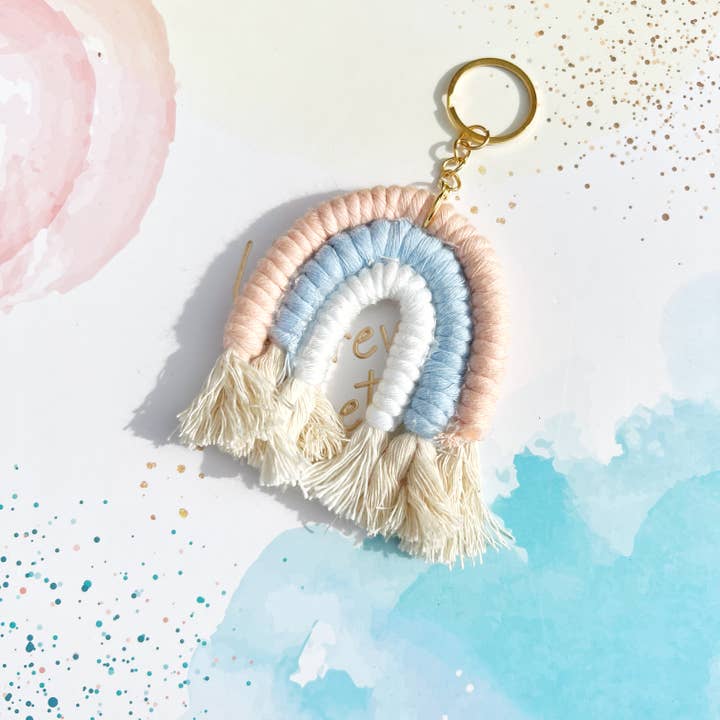 Gypsy Soul - Wholesale Keychain – Women's - Macaron Rainbow Macrame Boho Keychain - Assortment 24 Pcs26