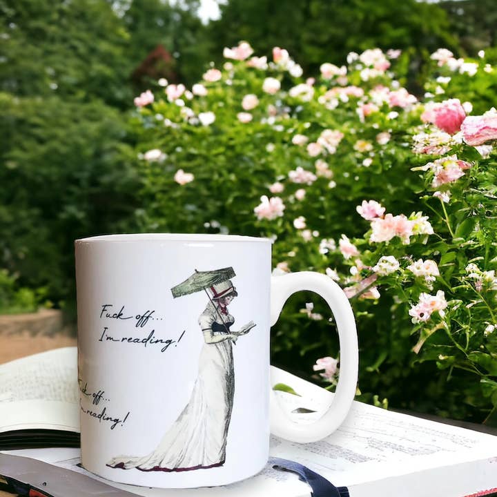 Fly Paper Products - Venta al por mayor Taza - Taza Bridgerton de Fuck Off, I'm Reading Regency Era para mujer