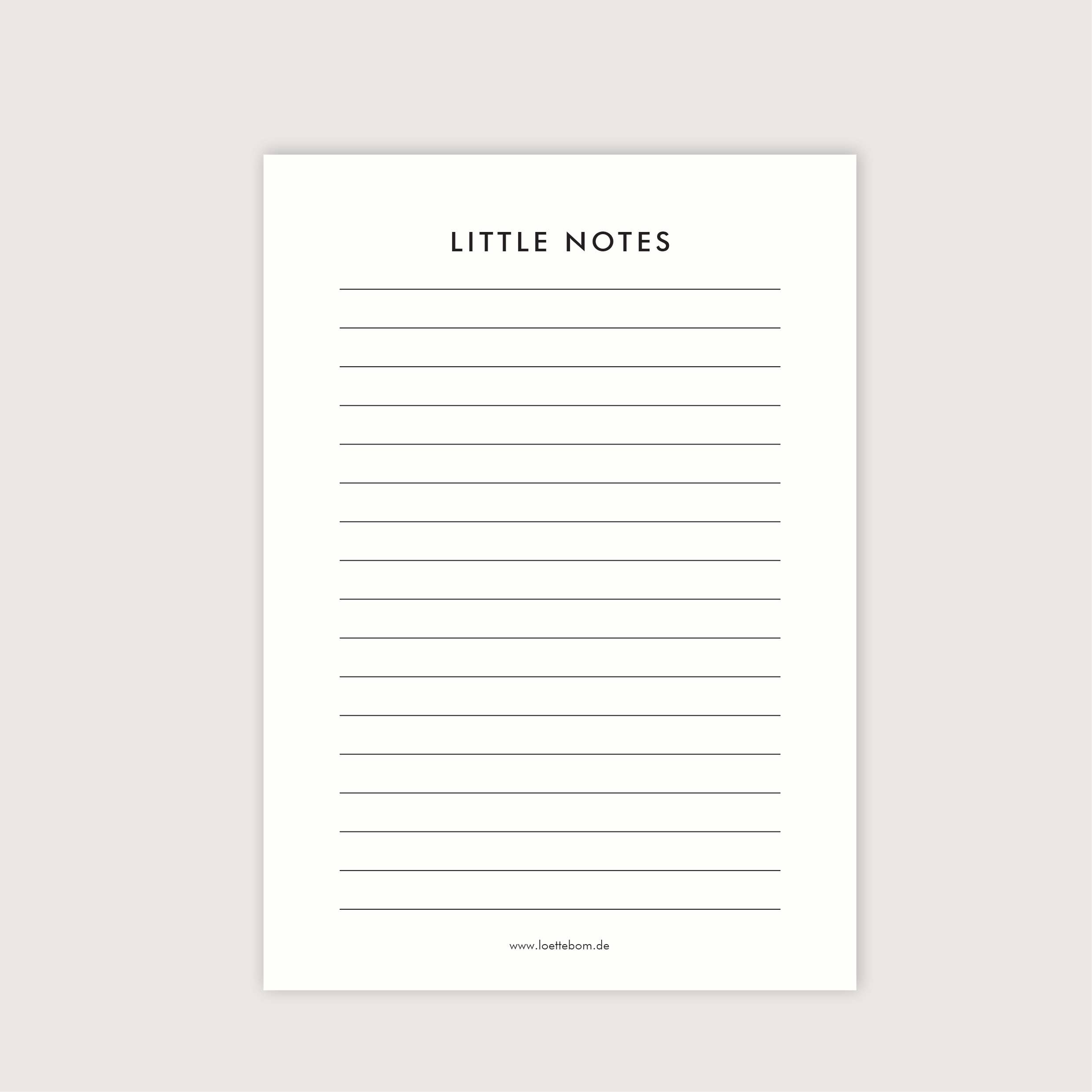 LØTTEBOM - Wholesale Planner - Notepad - "Little Notes"1
